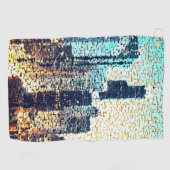 Blauwmozaïek van de grote stad golfhanddoek (Horizontaal)