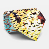 Blauwmozaïek van de grote stad stropdas (Opgerold)