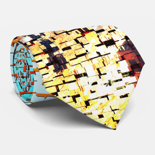 Blauwmozaïek van de grote stad stropdas (Opgerold)