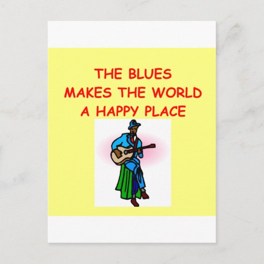 blauwmuziek briefkaart (Voorkant)