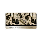 Blauwmuziek en -instrumenten zwart/goud etiket (Voorkant)