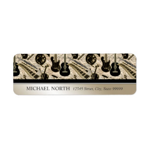 Blauwmuziek en -instrumenten zwart/goud etiket