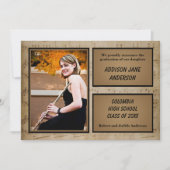 Blauwmuziek met foto's - Aankondiging Afstudeerder (Voorkant)