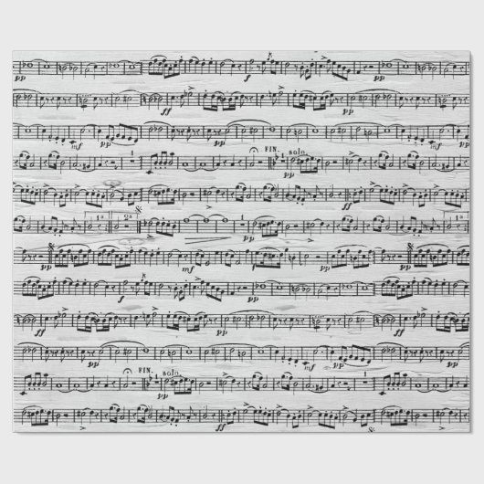 Blauwmuziek op Birch Cadeaupapier (Vlak)