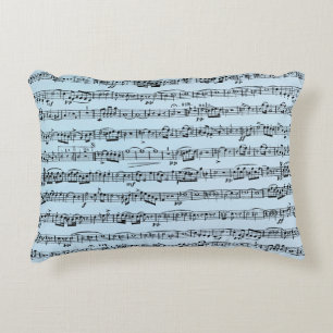 Blauwmuziek op blauw accent kussen