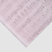 Blauwmuziek op een zachte roze achtergrond tissuepapier (Detail)
