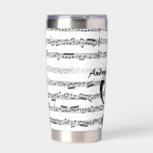 Blauwmuziek op maat geïsoleerde drinkbeker (Voorkant)