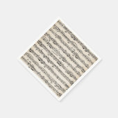 Blauwmuziek op oud papier servet (Hoek)