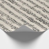 Blauwmuziek op overlapping cadeaupapier (Hoek)