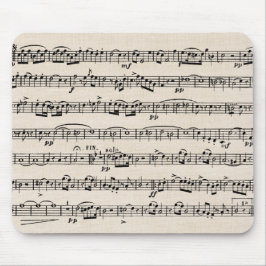 Blauwmuziek op overlapping muismat