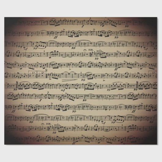 Blauwmuziek op  papier (Vlak)