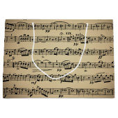 Blauwmuziek op papier groot cadeauzakje (Voorkant)