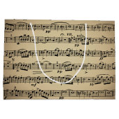 Blauwmuziek op papier groot cadeauzakje (Achterkant)