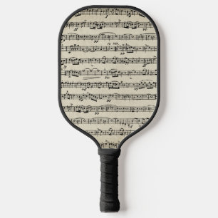 Blauwmuziek op  papier pickleball paddle