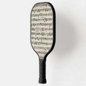 Blauwmuziek op papier pickleball paddle (Links)