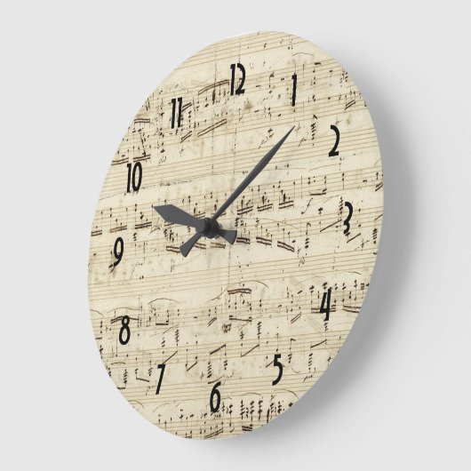 Blauwmuziek op perkament grote klok (Hoek)