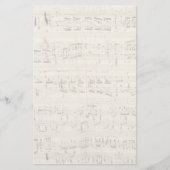 Blauwmuziek op perkamenthandgeschreven in inkt briefpapier (Voorkant)