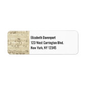 Blauwmuziek op perkamenthandgeschreven in inkt etiket (Voorkant)