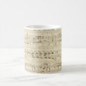 Blauwmuziek op perkamenthandgeschreven in inkt koffiemok (Center)