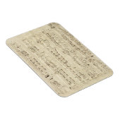 Blauwmuziek op perkamenthandgeschreven in inkt magneet (Rechterzijde)