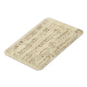 Blauwmuziek op perkamenthandgeschreven in inkt magneet (Linkerzijde)