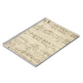 Blauwmuziek op perkamenthandgeschreven in inkt notitieboek (Linkerzijde)