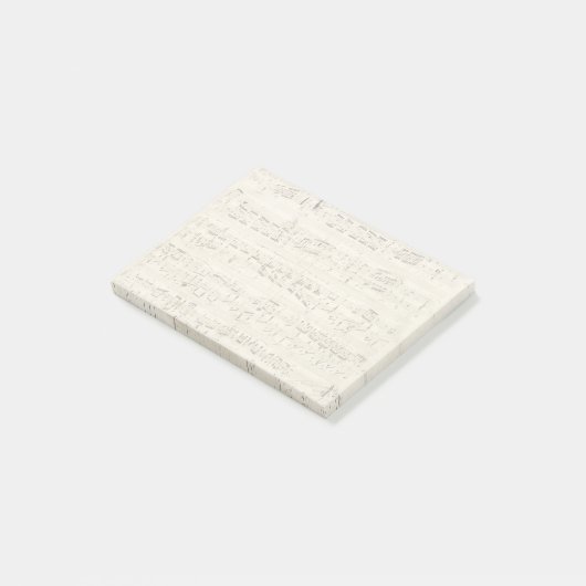 Blauwmuziek op perkamenthandgeschreven in inkt post-it® notes (Schuin)