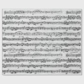 Blauwmuziek op vogelboom cadeaupapier (Vlak)