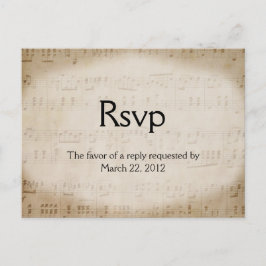 Blauwmuziek RSVP-keuzen Uitnodiging Briefkaart