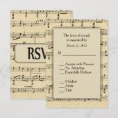 Blauwmuziek RSVP met menuopties (Voorkant / Achterkant)