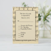 Blauwmuziek RSVP met menuopties (Staand voorkant)