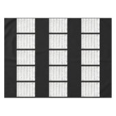 Blauwmuziek zwart en wit tafellaken (Voorkant (Horizontaal))