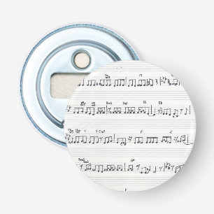 Blauwmuziekflesopener Button Flesopener