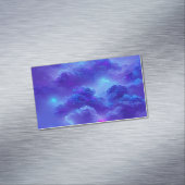 Blauwneonbliksemstraal Magnetisch Visitekaartje (Voorbeeld)