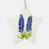 Blauwnetjes Blauwe Bloemen Texas Texan Lupine Keramisch Ornament (Rechts)