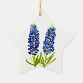 Blauwnetjes Blauwe Bloemen Texas Texan Lupine Keramisch Ornament (Voorkant)