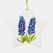 Blauwnetjes Blauwe Bloemen Texas Texan Lupine Keramisch Ornament (Achterkant)