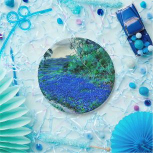 Blauwnetten in het Bord Misty Morning Paper