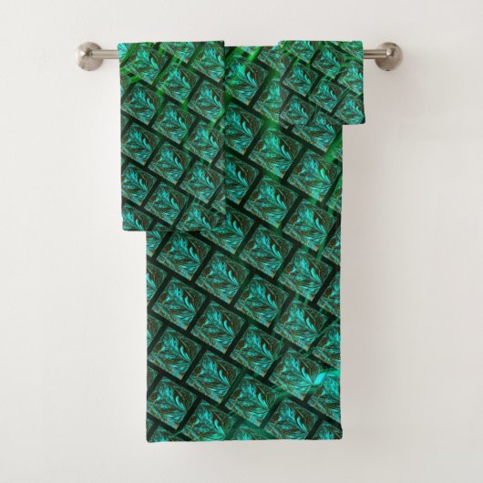 "Blauwogen in het rooien", gestreept, ondoorzichti Bad Handdoek (Insitu)