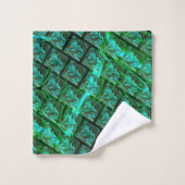 "Blauwogen in het rooien", gestreept, ondoorzichti Bad Handdoek (Wasdoekje)