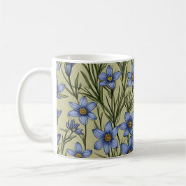 Blauwogig grasbloempatroon koffiemok