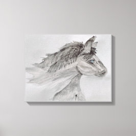 blauwogig paard canvas afdruk