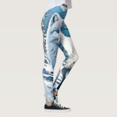 Blauwogig Vos Scèneontwerp Leggings (Rechts)