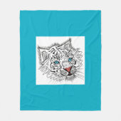Blauwogige baby-tijger fleece deken (Voorkant)