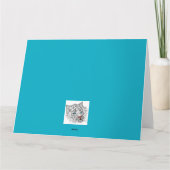 Blauwogige baby-tijger kaart (Achterkant)