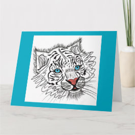 Blauwogige baby-tijger kaart