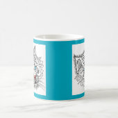 Blauwogige baby-tijger koffiemok (Center)