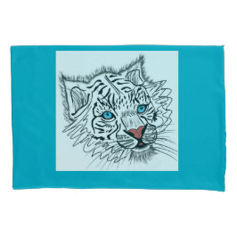 Blauwogige baby-tijger kussensloop