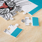 Blauwogige baby-tijger legpuzzel (Zijkant)