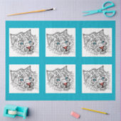 Blauwogige baby-tijger tissuepapier (Craft)